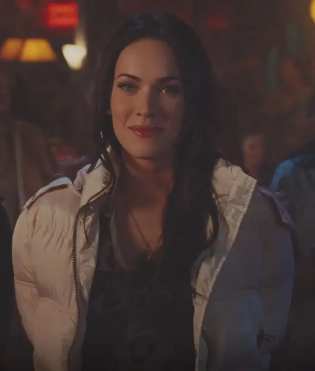 Jennifer’s Body Megan Fox White Puffer Jacket with Fur Hood - Movie Replica & Cosplay Coat