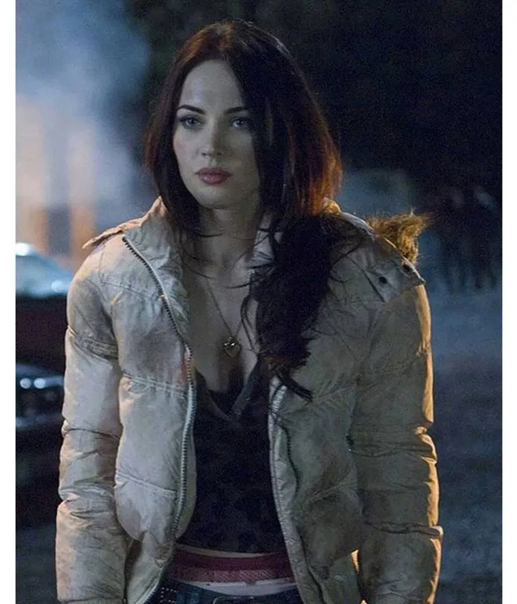 Jennifer’s Body Megan Fox White Puffer Jacket with Fur Hood - Movie Replica & Cosplay Coat