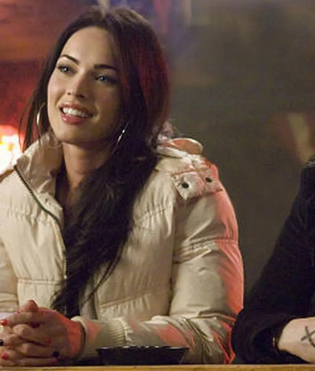 Jennifer’s Body Megan Fox White Puffer Jacket with Fur Hood - Movie Replica & Cosplay Coat