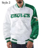 Renegade Eagles-Inspired Green & White Satin Jacket - Starter Style, Men & Women