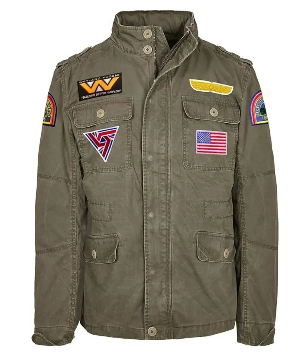 Aliens Nostromo Jacket - Green Ripley Weyland Yutani Cotton Jacket